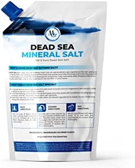Dead Sea Salts for Soaking, Mineral Salt for Bath, Spa, Shower – More Minerals Than Epsom Salt, Pure and Natural Bath Salt for Foot Soak, Fine Salt Mined from Dead Sea