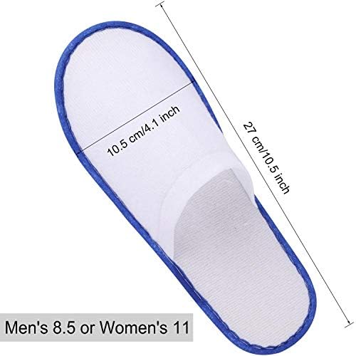 24 Pairs Spa Slippers Flip Flops Disposable Slippers for Hotel Guests Women Men Closed Toe Super Comfort White