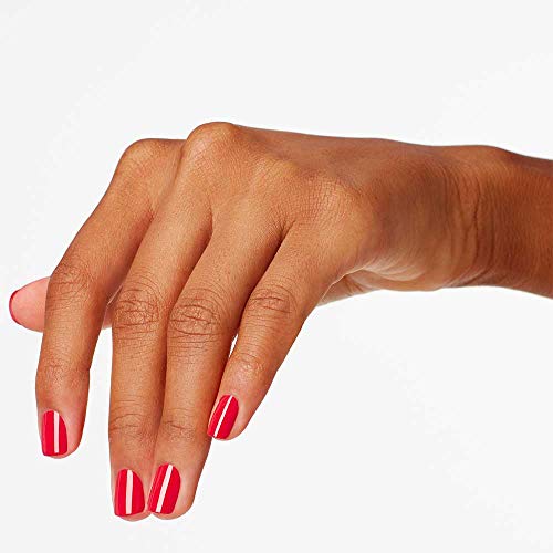 OPI Nail Lacquer Nail Polish | Opaque Light Red Crème Chip Resistant Nail Polish | Vegan, Fast Drying, Streak Free