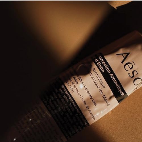 Aesop Resurrection Aromatique Travel Size Hand Balm | Lotion with Sweet Almond and Macadamia Nut to Nourish Dry Hands | 2.4 oz / 75mL