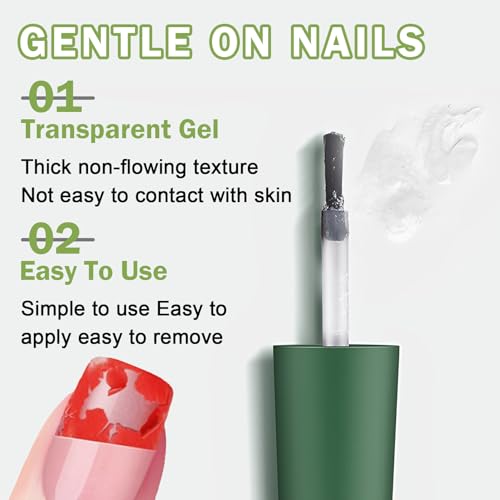 Magic Remover Gel Polish,3PCS Gel Nail Remover,Professional Gel Remover for Nails,Quickly and Easily Removedor de Esmalte Gel (15ML)