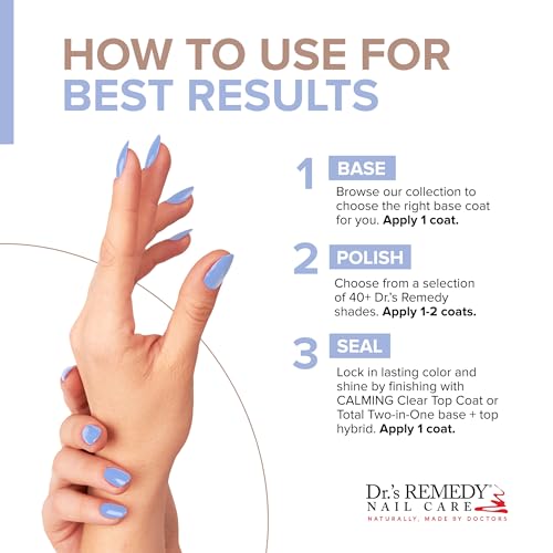 Dr’s Remedy Enriched Nail Polish: Non Toxic, All Natural, and Organic - Doctor Formulated: Strengthens, Restores, Heals, and Protects '24-Free' - PERCEPTIVE Periwinkle