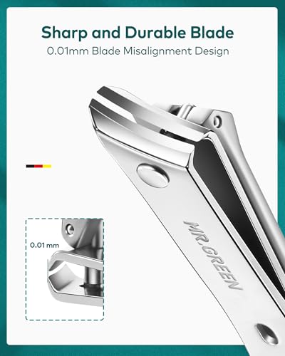 MR.GREEN Manicure Kit 10 in 1, German Stainless Nail Clippers Set, Professional Personal Nail Care Kit Manicure Pedicure Set, Portable Travel Nail Kit with Exquisite Leather Case for Men & Women