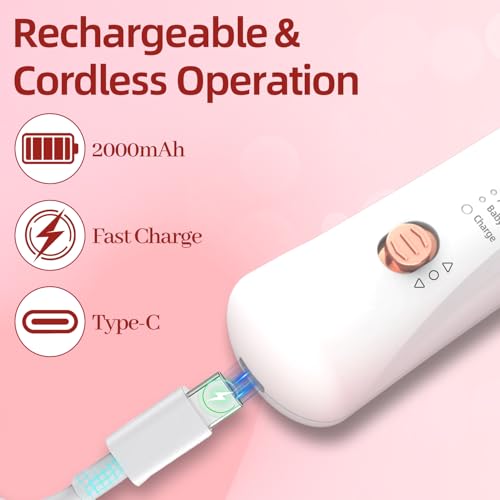 Cordless Electric Nail File Set, Portable Electric Nail Drill Machine,Professional Manicure Pedicure Kit, 5 Speeds Hand Foot Care Tool for Calluses, Thick Nails, Grind, Trim, Polish