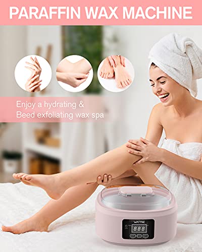 Paraffin Wax Machine for Hand and Feet -Paraffin Wax Warmer Moisturizing Kit Auto-time and Keep Warm Paraffin Hand Wax Machine for Arthritis (Pink)