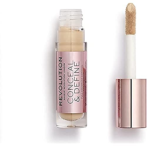 Revolution Beauty, Conceal & Define Concealer, Full Coverage & Lightweight, Long-Lasting Matte Finish, Vegan & Cruelty Free, C5 Fair or Light Skin Tones, 0.14 Oz.