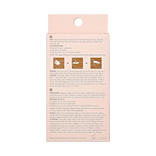 Gold Finger Gel Glam Design Nails (3 PACK)