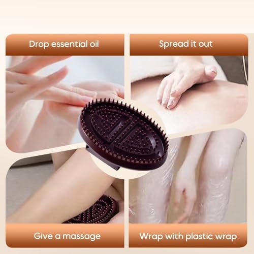 Meridian Brush Massage Body,Beauty Salon Professional Custom MeridianBrush Set,Meridian Pressure Brushes,Full Body Massages Brush with Essential Oil,Full Bodys Relaxation Comb Massage Tools (2 Set)