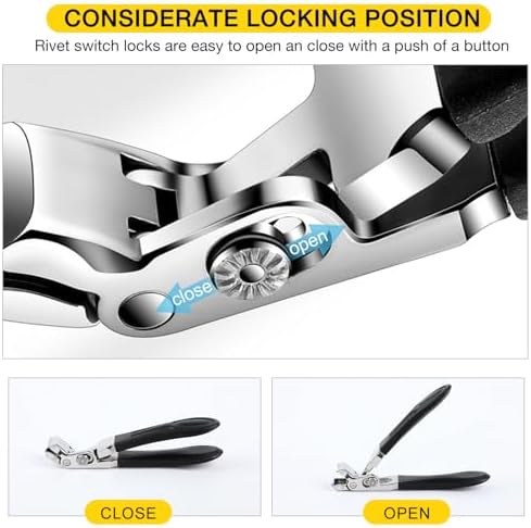 Ribili ClipMaster Pro,Dotmalls ClipMaster Pro,Grishay ClipMaster Pro,Clip Master Pro for Thick Nails,Large Angled Head Toenail Clippers with Wide Opening for Elderly Seniors(1Pcs)