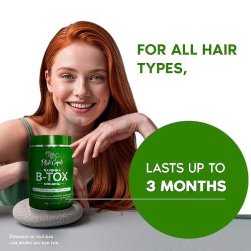 Ravenna Organic Hair B-tox Treatment - Formaldehyde-Free, Anti-Frizz Smoothing for Hair - 35.2 oz (1kg)