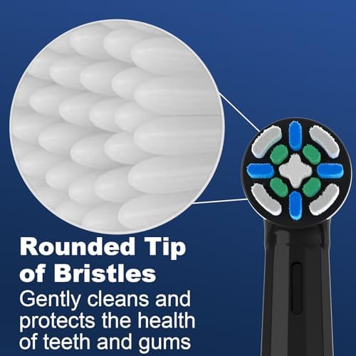 10 Pack IO Replacement Heads Compatible with Oral B iO 2/3/4/5/6/7/8/9/10 Series Electric Toothbrush, Brush Heads Compatible with Oral B iO for Gentle Dental Care (Black)