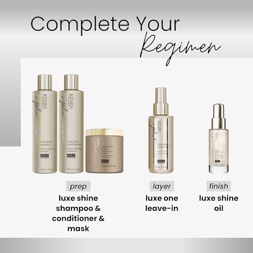 Kenra Platinum Luxe Shine Shampoo/Conditioner | Gold Enriched | Transforms Dull And Lifeless Strands To Glamorous And Full-Bodied Hair | All Hair Types