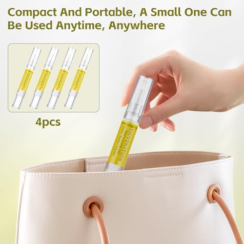 Rejuvenation Nail Growth Oil, Nail Oil for Growth and Strength Rejuvenation, Rejuvenation Nail Growth Serum for Nail Strengthener and Growth with Nails File (4PCS)
