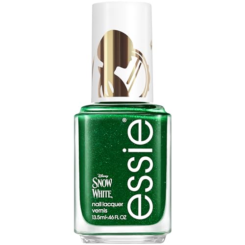 essie salon-quality nail polish vegan, Disney's Snow White, green, seize the crown, 0.46 fl oz