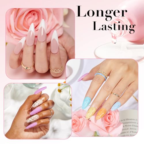 AZUREBEAUTY Low Odor Dip Powder Liquid Set, 15ml/0.5oz Upgraded Clear Base, Activator, Top Coat & Brush Saver,No Lamp Needed for Nail Kit