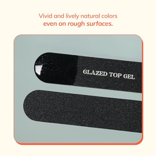 Glazed Top Gel for Semi-Cured Gel Nail Strip | Non Wipe High Gloss Gel Top Coat (0.23 fl.oz)