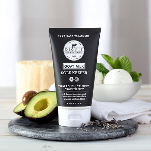 Dionis Goat Milk Skincare Footcare Lotion (2 In 1 Sole Keeper), Moisturize Dry Cracked Feet, Smooth and Hydrated Feet, Dermatologist Tested