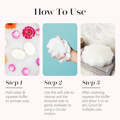 SPONGELLÉ Pedi-Buffer - Cleanse, Exfoliate & Polish Feet - Beach Grass