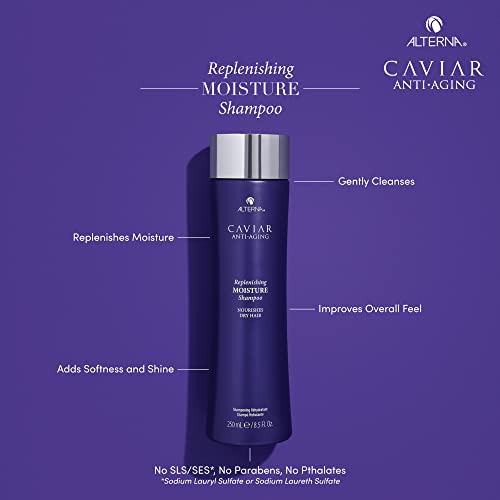 CAVIAR Anti-Aging Replenishing Moisture Shampoo | For Dry, Brittle Hair | Protects, Restores & Hydrates | Sulfate Free