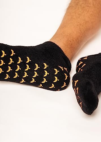 Moisturizing Gel Socks for Men - Extra Large - 2 Pairs - with Shea Butter - Paraben Free - Reuseable Moisturizing Socks - Phoenix Foot Peel™