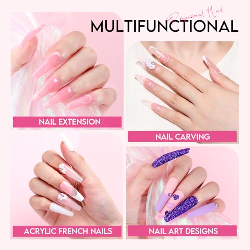 Morovan Acrylic Nail Kit with Everything: Beginners Professional Nail Kit Set for Starter Acrylic Nail with Drill Nail Christmas