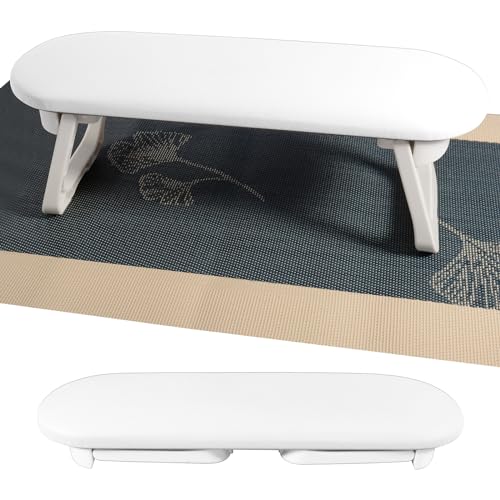 Nail Arm Rest, Foldable PU Leather Nail Hand Rest For Manicure, with Soft Nail Mat for Table, Soft Hand Rest for Acrylic Nails/Nail Hand Pillow for Manicure Salon Use-white
