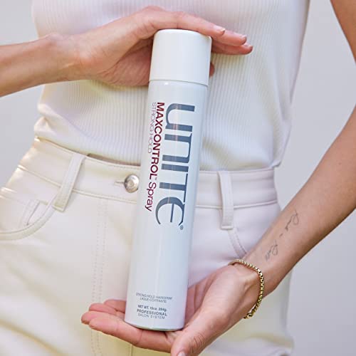 UNITE Hair – MAXCONTROL Spray – Strong Hold Hairspray – Tames Flyaways, Protects Heat Damage, 10oz