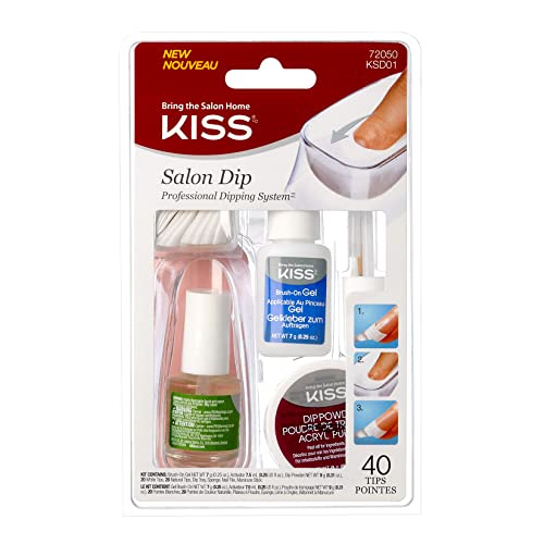 Kiss Salon Dip Prof Dipping System Acrylic Strength 40 Tip