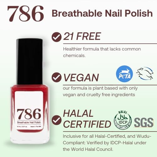 786 Cosmetics Breathable Vegan Cruelty-Free, Healthy, Halal , Fast-Drying Nail Polish (Abu Dhabi)