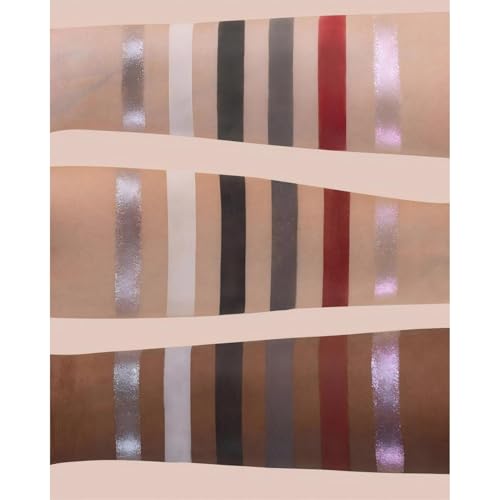 Flower Knows Swan Ballet Six-Color Makeup Palette,Eyeshadow,Blush,Highlighting & Contour All-in-One Face Makeup Palette with 4 Matte+2 Shimmer Smoky Shades(02 Black Swan,0.23 Oz)