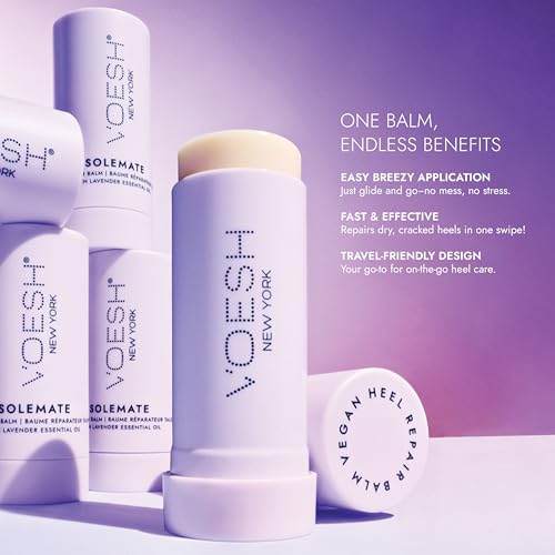 VOESH Solemate Heel Repair Balm, Moisturizer, Heel Repair, Balm for Rough & Cracked Heels, Foot Care - Lavender