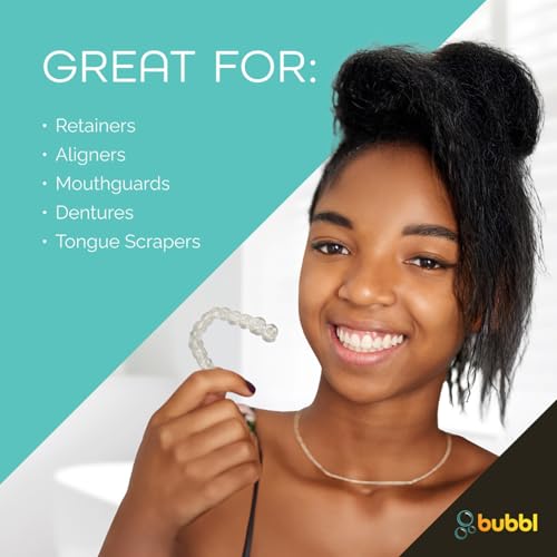 Bubbl 120 Tablet Retainer Cleaner for Invisalign Wire Retainer Cleaner Night Guard Cleaner and More Remove Odors and Stains for Cup or Ultrasonic Cleaners 4 Month Supply