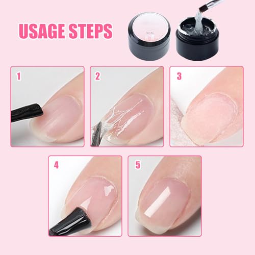 Nail Repair Protection Gel, Nail Repair Kit for Split Natural Nails, Instant Cracked Nail Repair Gel, Broken Nails Repair Kit for Natural Nails, Easy Quick Fix for Home Use