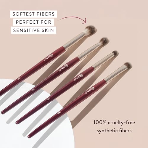 BK BEAUTY - CORE LINE EXTENSION EYE SET (4PC) - Professional Eyeshadow Brush Set for Precise Makeup Placement & Blending | Premium Eye Makeup Brushes for Flawless Application