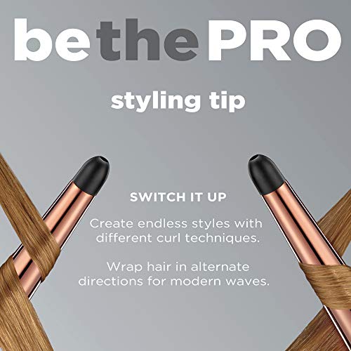 INFINITIPRO BY CONAIR Rose Gold Titanium 1 ¼-inch to ¾-inch Curling Wand, Tapered wand produces beachy waves