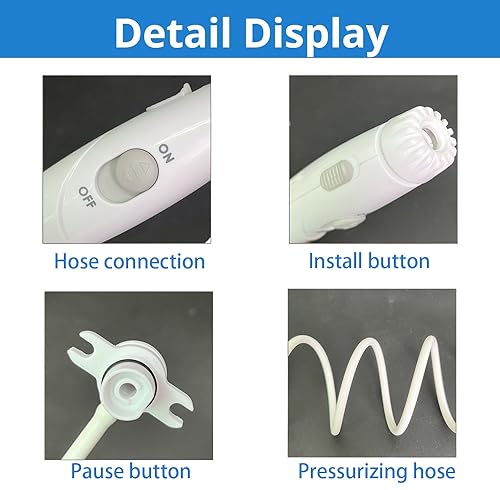 Replacement Hose and Handle Parts for Waterpik Aquarius Water Flosser (WP-660 & WP-670 Series) Oral Hygiene Accessories Water Hose Plastic Handle Compatible