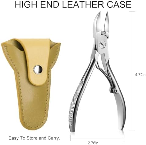 Podiatrist Nail Clippers, Professional Thick & Ingrown Toenail Clippers for Men & Seniors,Pedicure Clippers Toenail Cutters, Super Sharp Curved Blade Grooming Tool