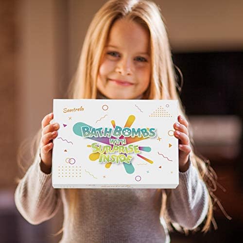 Bath Bombs for Kids with Toys Inside for Girls Boys - 12 Set Surprise Bubble Bath Fizzies, Colorful Handmade Kids Safe and Gentle Spa Bath Fizz Balls Kit, Birthday Christmas Gift (Package May Vary)