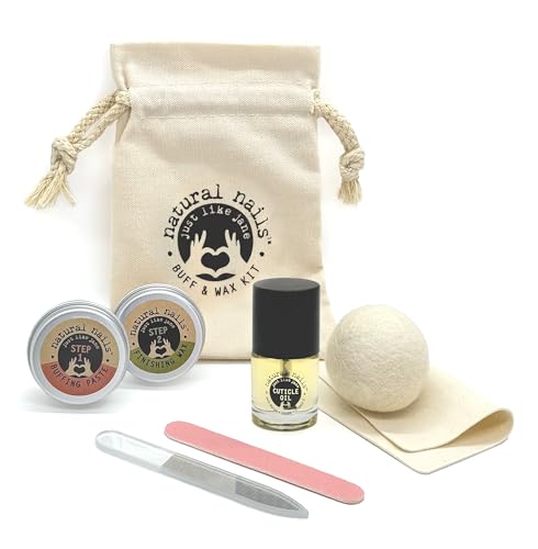 Just Like Jane™ Natural Nails Buff & Wax Kit - New Nano Glass File for Higher Shine!