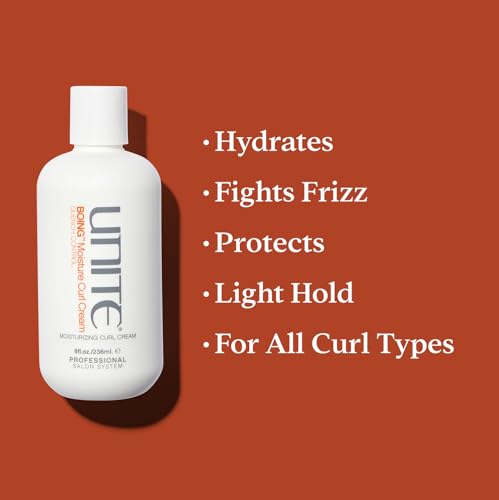 UNITE Hair – BOING Moisture Curl Cream – Hydrates, Defines, Controls, Protects UV/Heat Damage, 8oz