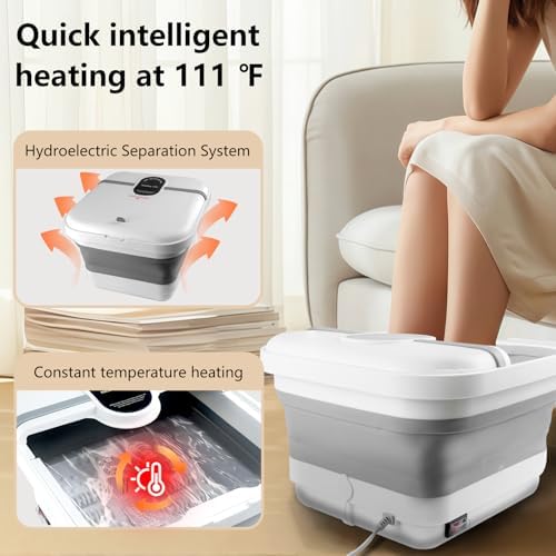 Pedicure Foot Spa, Foot Spa Bath Massager with Heat, Collapsible Bath Soak Tub, Portable for Any Casual Scene to Help You Relax, Mothers Day Fathers Gifts, Gifts for Women Men