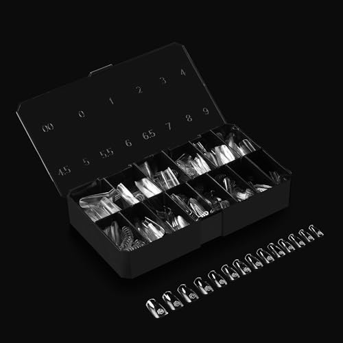 Aprés Gel-X® Scupted Square Medium Tip Box | 500pc Gel-X Tips, 11 Sizes 00-9, Premium Quality