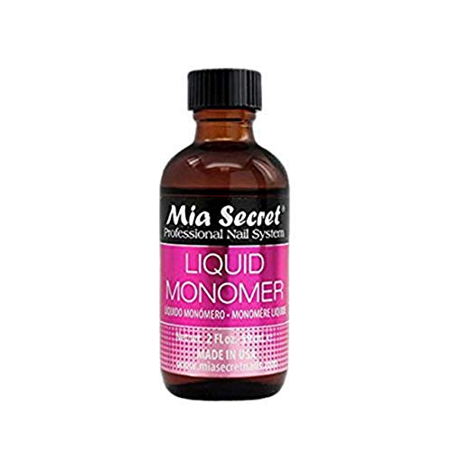 2 oz Mia Secret Liquid Monomer - Professional Acrylic Nail Liquid for Acrylic Powder - EMA monomer - Nail Monomer liquid