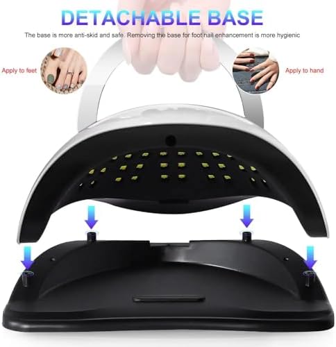 320W UV LED Nail Lamp Professional LED Nail Dryer for Gel Nails with 72pcs Lamp Beads, Touch Screen 4 Timers and Automatic Sensor Ideal for Home Salon, Fast Drying Technology for Perfect Nails