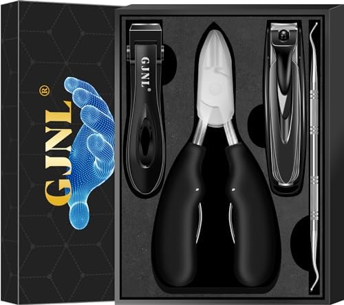 Toenail Clippers for Seniors Thick Nails - 17mm Wide Jaw Nail Clippers for Men, 37mm Heavy Duty Toe Nail Cutter, No Splash Nail Clippers w Catcher for Women