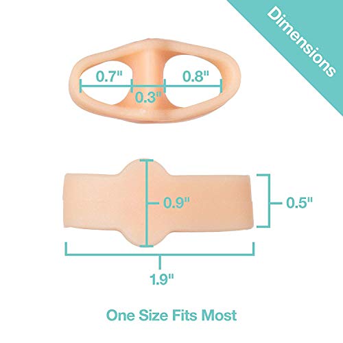 ZenToes Toe Spacers Bunion Corrector for Women and Men, Big Toe Straightener, Double Loop Gel Splint Separator for Correct Alignment of Overlapping Toes (Beige)