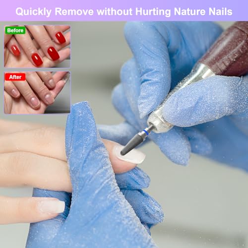 CGBE Nail Drill Bits, 6 Piece Nail Drill Bit Grinding Heads Carbide Machine Accessories for Manicure Remove Acrylic or Hard Gel Polygel, 3/32 Inch Professional Bits for Nail Cutter - Medium