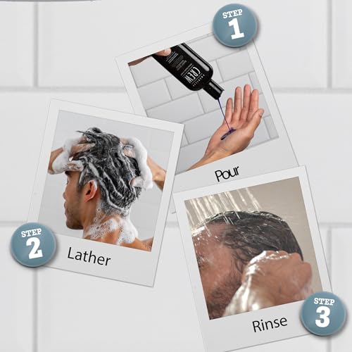 American Crew Men's Shampoo, Daily Silver, Removes Brassy Tones, Naturally Derived, Vegan Formula, 8.4 Fl Oz