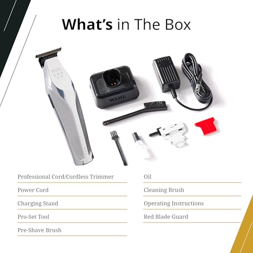 Wahl Professional Hi Viz Cordless Trimmer Precision Cutting Adaptive Speed Control 135 Min Runtime