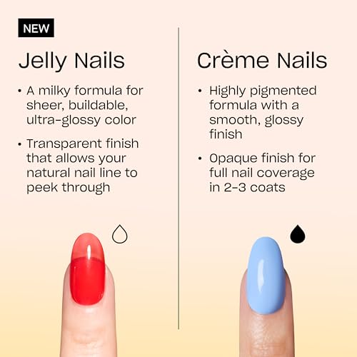 OPI Nail Lacquer Nail Polish | Opaque Crème, Sheer Jelly Nail Polish Shades | Fast Drying, Streak Free, and Chip Resistant Wear | Make 'Em Jelly! Collection | Summer 2025